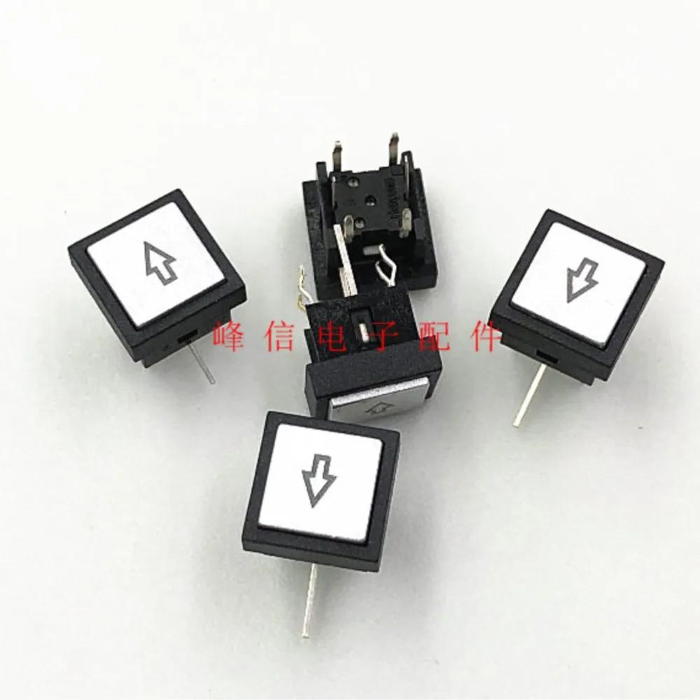 2Pcs Taiwan 6 Feet 10*10 With Red Light Key Switch Tact Switch Button With Right Arrow Symbol Hat Switch